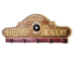 Placa Decorativa Suporte Canecos, Cabide - Billiard 212-1