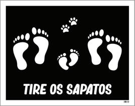 Placa Decorativa - Tire Os Sapatos Pegadas 36X46