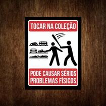 Placa Decorativa - Tocar Na Coleção De Carros Risco (36X46)