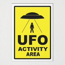 Placa decorativa UFO et aviso engraçado ovni disco voador Placa decorativa UFO et aviso engraçado ovni disco voador