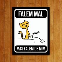 Placa Decorativa Um Sábado Qualquer - Falem Mal (27X35)