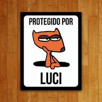Placa Decorativa Um Sábado Qualquer Protegido Por Luci 27X35 Placa Decorativa Um Sábado Qualquer Protegido Por Luci 27X35