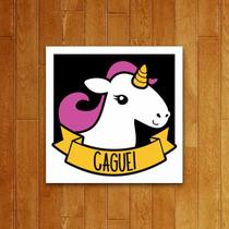 Placa Decorativa - Unicórnio Caguei Placa Decorativa - Unicórnio Caguei