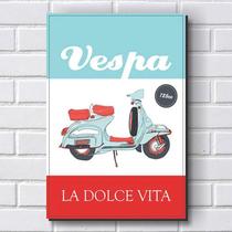 Placa Decorativa - Vespa 30X20Cm Em Mdf Placa Decorativa - Vespa 30X20Cm Em Mdf