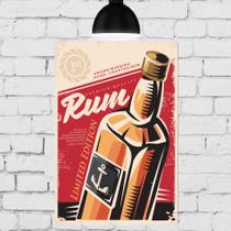 Placa Decorativa Vintage Bebidas 20x30cm Rum Placa Decorativa Vintage Bebidas 20x30cm Rum