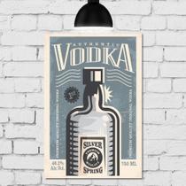 Placa Decorativa Vintage Bebidas MDF Vodka 20x30cm