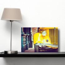 Placa Decorativa Vintage Carro Antigo Amarelo 30x40cm