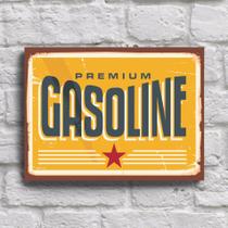 Placa Decorativa Vintage Carros Posto Gasoline 20x30cm