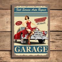 Placa Decorativa Vintage Frase Auto Service