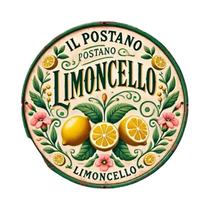 Placa Decorativa Vintage Italiana De Limoncello Com Flor De Limão, Impressão Plana 2D Redonda Para Placa Decorativa Vintage Italiana De Limoncello Com Flor De Limão, Impressão Plana 2D Redonda Para