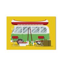 Placa Decorativa Vintage Kombi Canoa 20x30cm