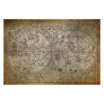 Placa Decorativa Vintage Mapa Antigo 20x30cm
