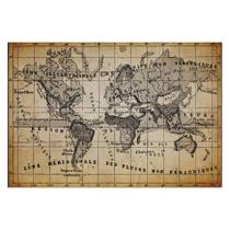 Placa Decorativa Vintage Mapa Antigo Meridional 30x40cm