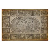 Placa Decorativa Vintage Mapa Antigo Navegações 30x40cm