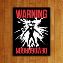 Placa Decorativa - Warning Demogorgon