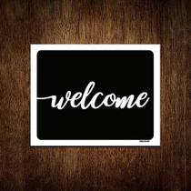 Placa Decorativa - Welcome 18x23