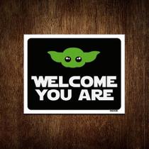 Placa Decorativa - Welcome You Are Bem Vindo 27X35