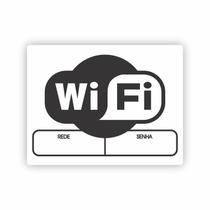 Placa Decorativa Wifi Em Pvc De 2 Mm Branca Para Escrita