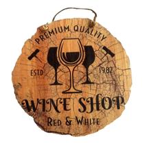 Placa Decorativa Wine Shop Taças 55518 - BTC - Btc Decor Placa Decorativa Wine Shop Taças 55518 - BTC - Btc Decor