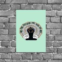 Placa Decorativa Yoga Be The Change 18x27cm