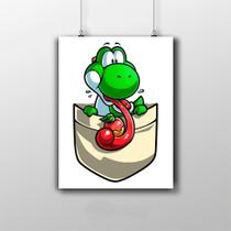 Placa Decorativa Yoshi No Bolso - Super Mario Game