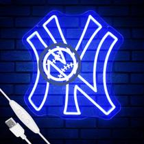 Placa decorativa YUNYEENEEN NY Baseball Neon Light 36x25 cm