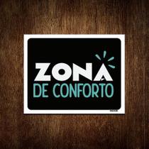 Placa Decorativa - Zona De Conforto 18X23