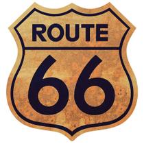 Placa Decorativos MDF 38x36 Route 66 Rota 66 Cores