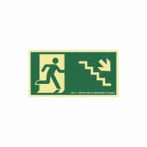 Placa Descida De Escadas A Direita 15 X 30 - Sinalize