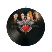 Placa Disco de Vinil Decorativo em Madeira Star - Bon Jovi