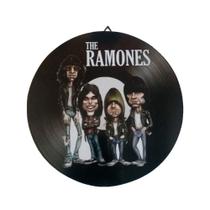 Placa Disco de Vinil Decorativo em Madeira Star - The Ramones