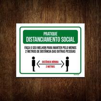 Placa Distanciamento Social Faça Seu Melhor 27x35