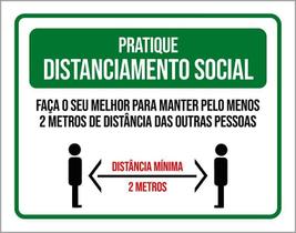 Placa Distanciamento Social Faça Seu Melhor 27X35