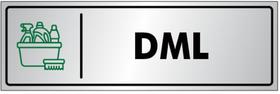 Placa DML - Sinalização - Portas / Paredes - em Alumínio de 25x8cm Placa DML - Sinalização - Portas / Paredes - em Alumínio de 25x8cm