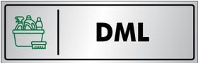 Placa DML - Sinalização - Portas / Paredes - em Alumínio de 25x8cm Placa DML - Sinalização - Portas / Paredes - em Alumínio de 25x8cm