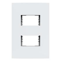 Placa Dubai Branca 4x2 2 Módulos Com Suporte Enerbras