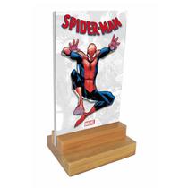Placa E Display Decorativa De Mesa Homem Aranha