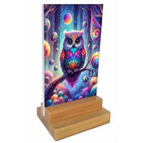 Placa E Display Decorativo De Mesa Coruja