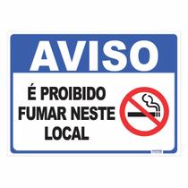 Placa é Proibido Fumar Neste Local 20x15 cm
