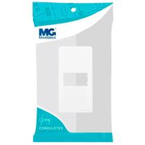 Placa e Suporte Condulete 3/4 Branco 1 posto Sleek Margirius