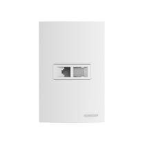 Placa E Tomada Rede Rj45 CAT5E 4x2 Branco Atria
