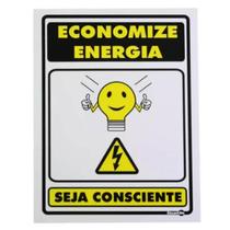 Placa economize energia seja consciente encartale Placa economize energia seja consciente encartale