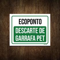 Placa Ecoponto Descarte De Garrafas Pet 27X35