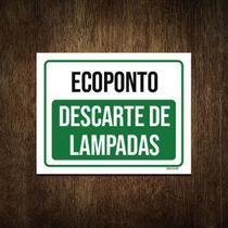 Placa Ecoponto Descarte De Lampadas 18X23