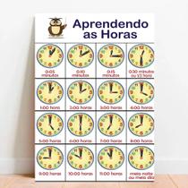 Placa Educacional Aprendendo as Horas Placa Educacional Aprendendo as Horas