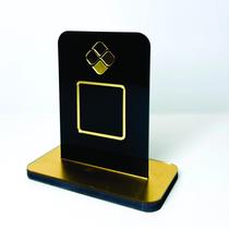 Placa em acrilico para qr code de pix cor preto com dourado Placa em acrilico para qr code de pix cor preto com dourado