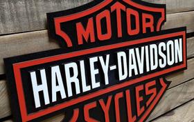 Placa Em Alto Relevo Harley Tradicional Motociclismos Garage 29 cm