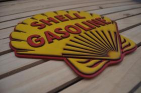 Placa Em Alto Relevo Shell Garagem Vintage Bares 60cm