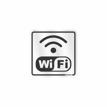 Placa Em Alumínio Internet Wifi 15 X 15 - Sinalize