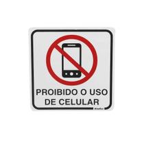 Placa Em Alumínio Proibido O Uso De Celular Medidas 15 X 15 Cm Marca Sinalize - Sinalize Placa Em Alumínio Proibido O Uso De Celular Medidas 15 X 15 Cm Marca Sinalize - Sinalize
